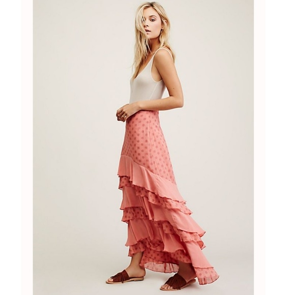 Free People Dresses & Skirts - Free People Wildflower Ruffle Maxi Skirt